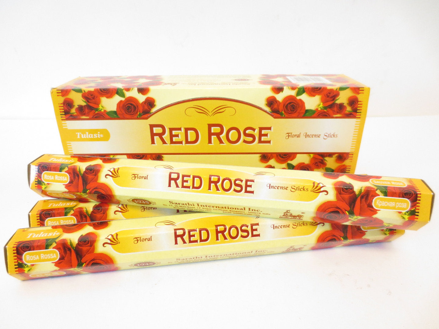 Tulasi Red Rose (Rote Rose) - Räucherstäbchen ca. 25 g