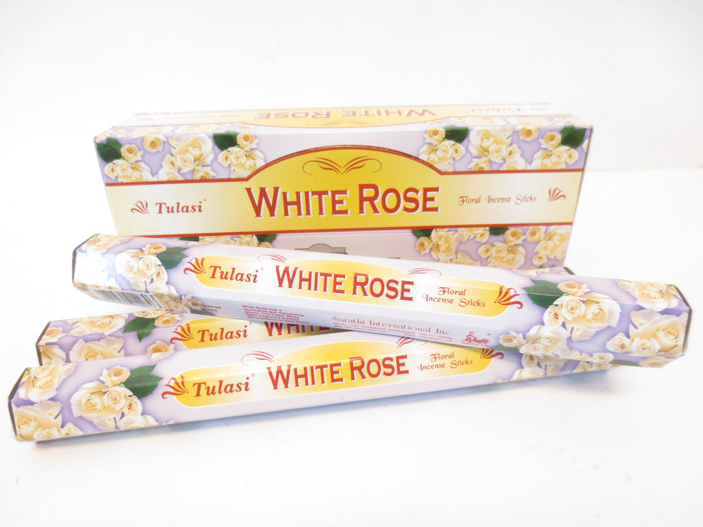 Tulasi White Rose (Weiße Rose) - Räucherstäbchen ca. 25 g