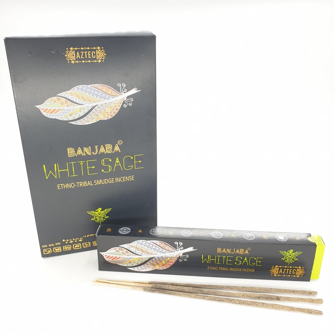 Banjara Aztec Natural Weihrauch - White Sage - Räucherstäbchen 15 g