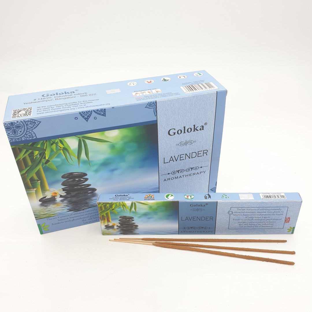 Goloka Aromatherapie Lavender (Lavendel) - Räucherstäbchen 15 g