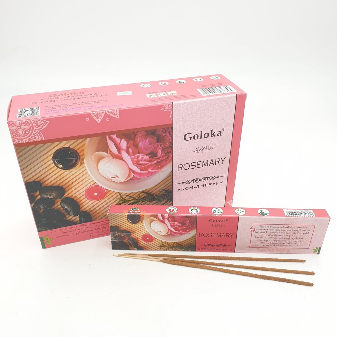Goloka Aromatherapie Rosemary (Rosmarin) - Räucherstäbchen 15 g