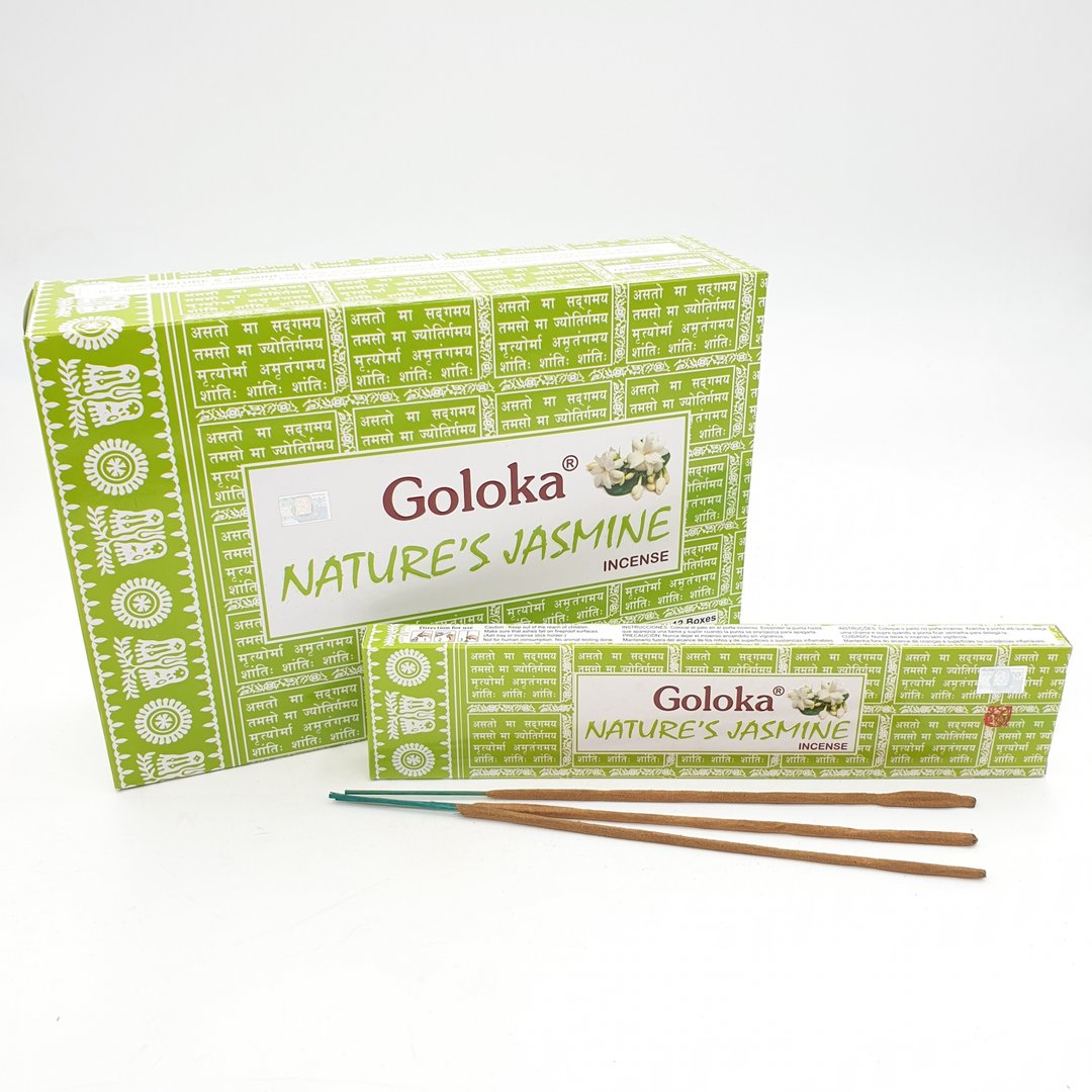 Goloka  -Nature's Jasmine (Natürlicher Jasmin) - Räucherstäbchen 15 g