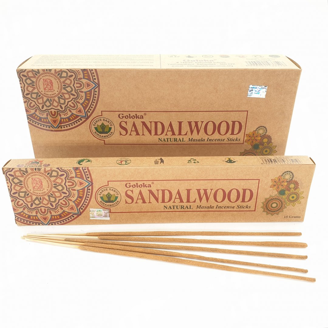 Goloka Sandelwood (Sandelholz) - Räucherstäbchen 15 g