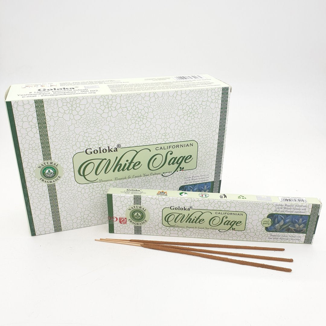 Goloka White Sage (Weißer Salbei) - Räucherstäbchen 15 g