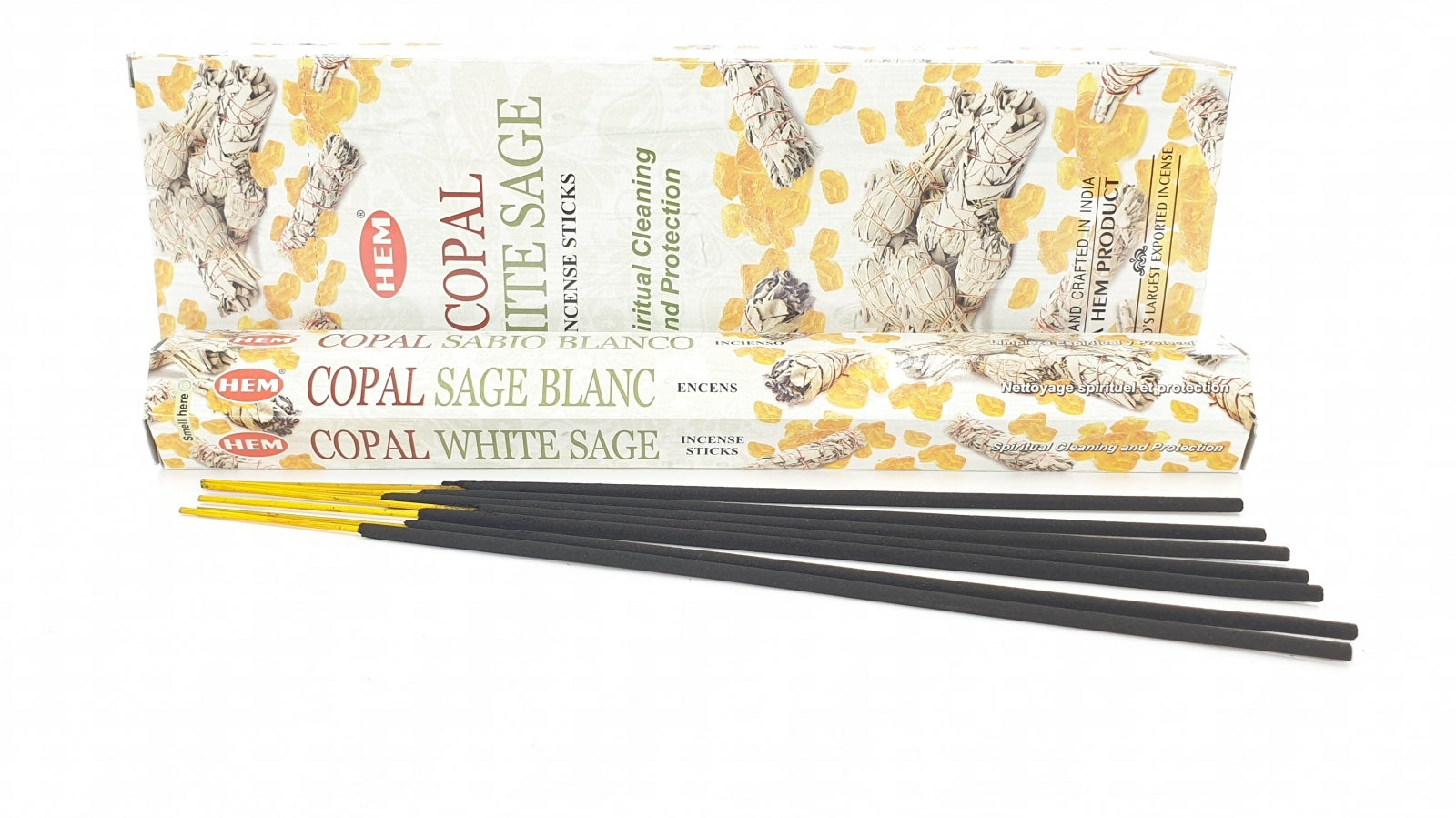 HEM Copal White Sage (Kopal-Weißer Salbei) - Räucherstäbchen ca. 25 g