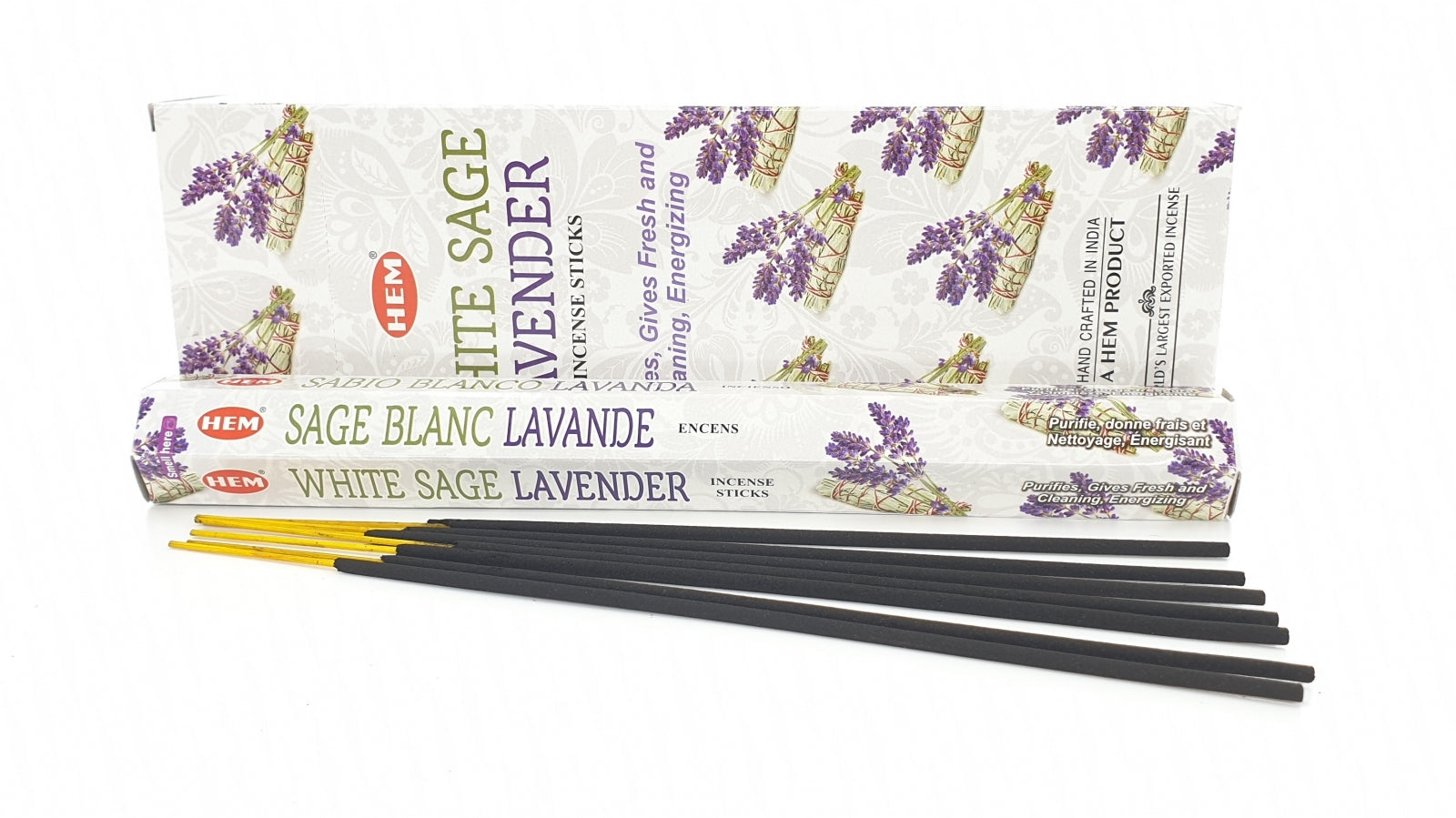 HEM White Sage Lavender (Weißer Salbei-Lavendel) - Räucherstäbchen ca. 25 g