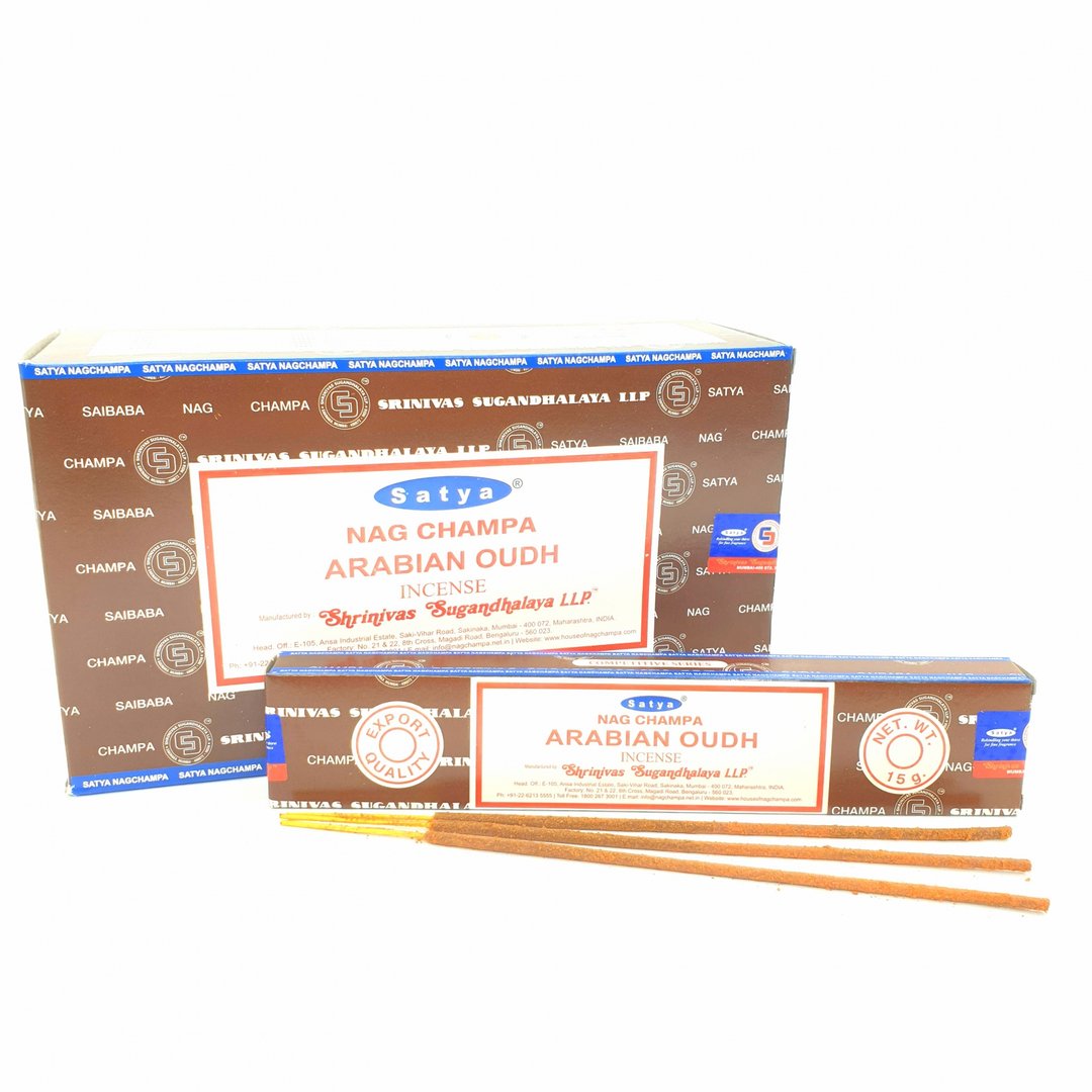 Satya Nag Champa Arabian Oudh (Arabischer Oudh) - Räucherstäbchen 15 g