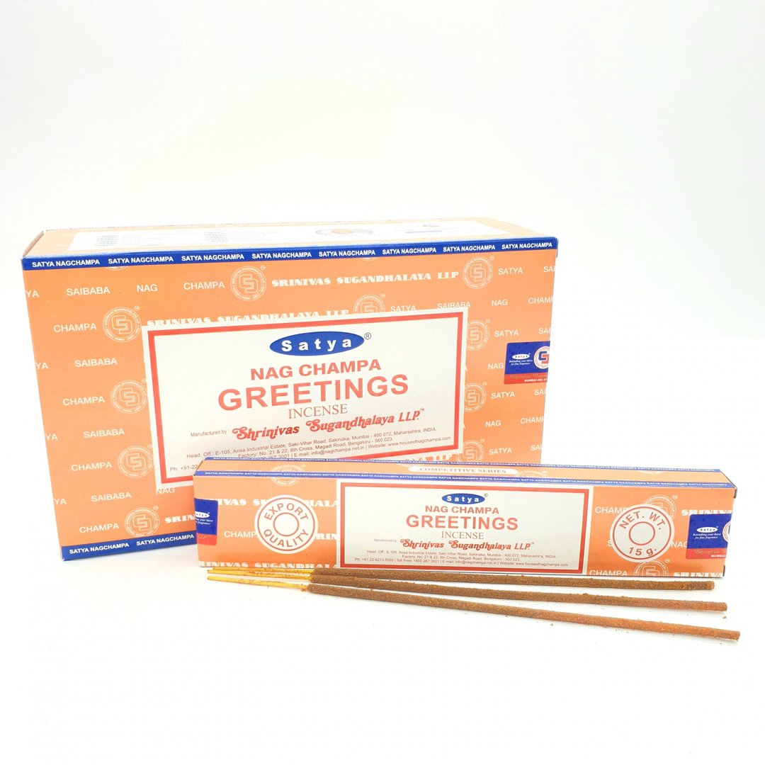 Satya Nag Champa Greetings (Grüße) - Räucherstäbchen 15 g
