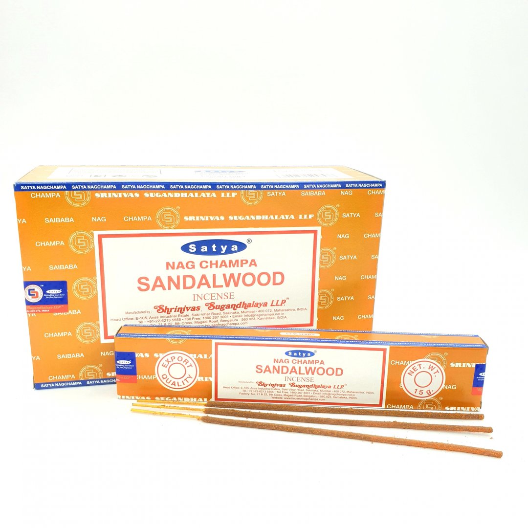 Satya Nag Champa Sandalwood (Sandelholz) - Räucherstäbchen 15 g